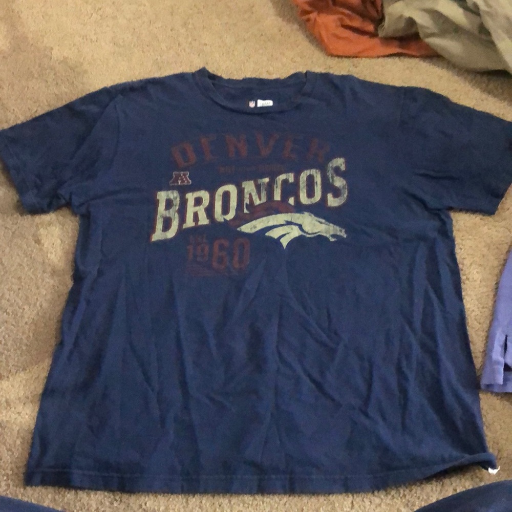 Denver Broncos, short sleeve, blue T-shirt, extra large